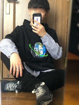 「ADER error」｜「アイテム（アクセサリー）」を使った、ふみのすけさん（メンズ・169cm）の春コーディネート