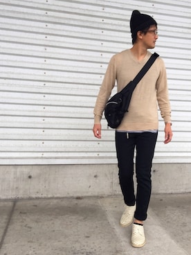 「FRAPBOIS（フラボア）のアイテム」を使った、kimukenさん（メンズ・175cm）の秋コーディネート