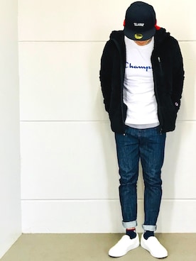 「SIMPLICITE　PLUS（シンプリシテプリュス）のアイテム」を使った、kimukenさん（メンズ・175cm）の冬コーディネート