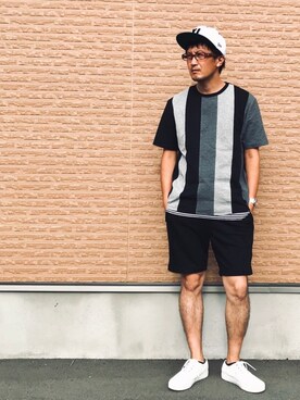「アイテム（CD、シルバー系）」を使った、kimukenさん（メンズ・175cm）の夏コーディネート