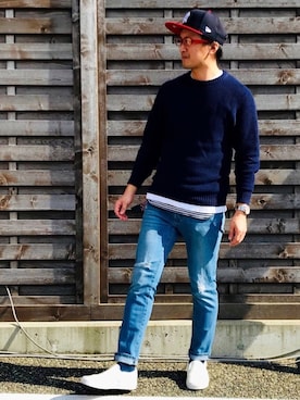 「ロールアップ」｜「アイテム（CD）」を使った、kimukenさん（メンズ・175cm）の秋コーディネート