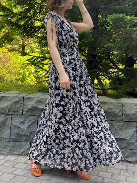 「フレアワンピ」｜Aさん（レディース・151cm）の夏コーディネート