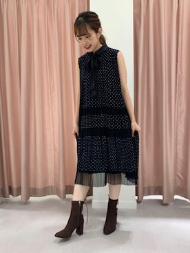 「JILL STUART（ジルスチュアート）のアイテム」を使った、Honokaさん（レディース・156cm）の秋コーディネート