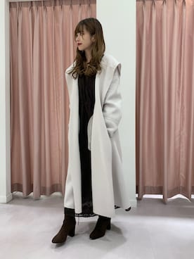 「レースワンピース」｜「アイテム（その他アウター）」を使った、Honokaさん（レディース・156cm）の秋コーディネート