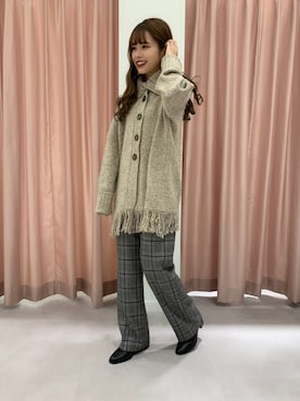 「アイテム（ブーティ）」を使った、Honokaさん（レディース・156cm）の秋コーディネート