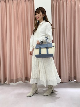 「JILL STUART（ジルスチュアート）のアイテム（トートバッグ）」を使った、Honokaさん（レディース・156cm）の冬コーディネート