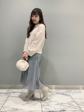 「JILL STUART（ジルスチュアート）のアイテム（トートバッグ）」を使った、Honokaさん（レディース・156cm）の春コーディネート