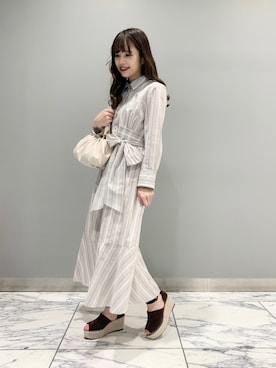 「JILL STUART（ジルスチュアート）のアイテム（トートバッグ）」を使った、Honokaさん（レディース・156cm）の春コーディネート