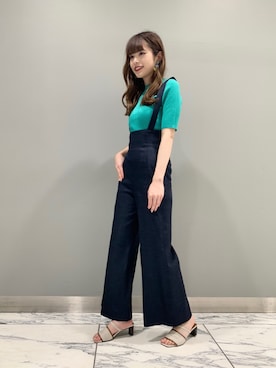 「アイテム（アクセサリー、グリーン系）」を使った、Honokaさん（レディース・156cm）の夏コーディネート
