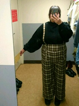「デブでもオシャレしたい」｜「アイテム（ブルゾン）」を使った、えなじーさん（レディース・156cm）の秋コーディネート