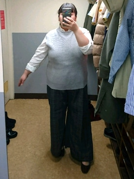「デブでもオシャレしたい」｜「アイテム（パンプス）」を使った、えなじーさん（レディース・156cm）の冬コーディネート