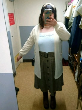 「デブでもオシャレしたい」｜「アイテム（ブーツ）」を使った、えなじーさん（レディース・156cm）の秋コーディネート