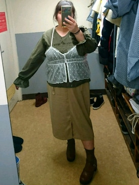 「デブでもオシャレしたい」｜「アイテム（その他）」を使った、えなじーさん（レディース・156cm）の冬コーディネート