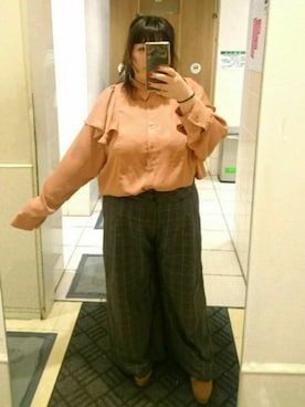 「デブでもオシャレしたい」｜「アイテム（ブーティ）」を使った、えなじーさん（レディース・156cm）の冬コーディネート