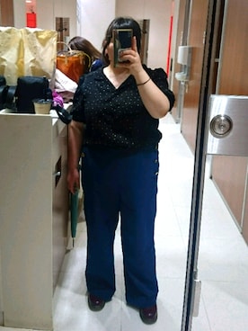 「デブでもオシャレしたい」｜「アイテム（アクセサリー）」を使った、えなじーさん（レディース・156cm）の夏コーディネート