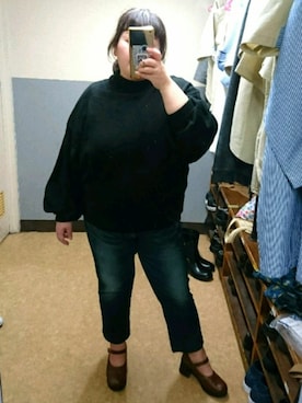 「Lazy Swan（レイジースワン）のアイテム」を使った、えなじーさん（レディース・156cm）の秋コーディネート