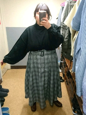 「Lazy Swan（レイジースワン）のアイテム」を使った、えなじーさん（レディース・156cm）の秋コーディネート