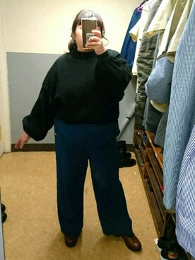 「Lazy Swan（レイジースワン）のアイテム」を使った、えなじーさん（レディース・156cm）の冬コーディネート