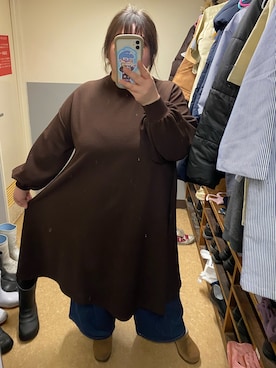 「デブでもオシャレしたい」｜「アイテム（ワンピース/ドレス）」を使った、えなじーさん（レディース・156cm）の春コーディネート