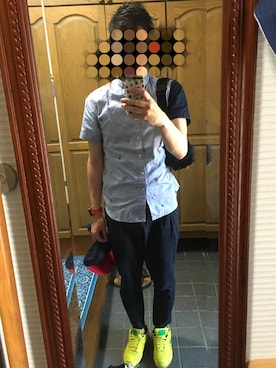 「ehka sopo（エヘカソポ）のアイテム」を使った、ryu yamさん（メンズ・170cm）の春コーディネート