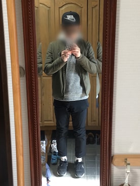「N.HOOLYWOOD（N.ハリウッド）のアイテム（ブルゾン）」を使った、ryu yamさん（メンズ・170cm）の春コーディネート