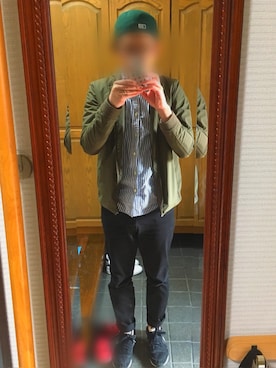 「N.HOOLYWOOD（N.ハリウッド）のアイテム（ブルゾン）」を使った、ryu yamさん（メンズ・170cm）の春コーディネート