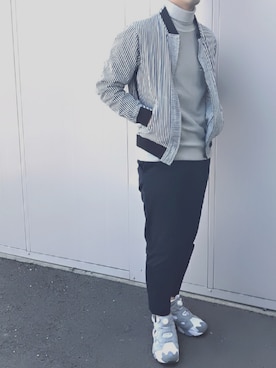 「N.HOOLYWOOD（N.ハリウッド）のアイテム（ブルゾン）」を使った、yo_______heyさん（メンズ・165cm）の春コーディネート