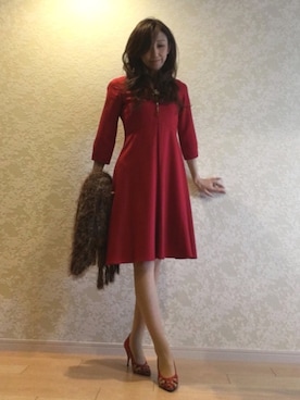 「Sybilla（シビラ）のアイテム（ワンピース/ドレス）」を使った、ちはやさん（レディース・163cm）の冬コーディネート