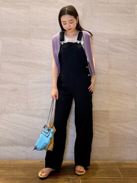 「URBAN RESEARCH ROSSO」｜「アイテム（オールインワン・サロペット）」を使った、MIREIさん（レディース・165cm）の夏コーディネート