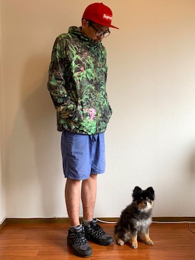 「アイテム（ナイロンジャケット）」を使った、シオマリアッチさん（メンズ・172cm・30代）の春コーディネート