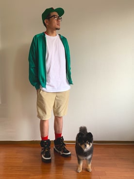 「アイテム（ジャージ）」を使った、シオマリアッチさん（メンズ・172cm・30代）の秋コーディネート