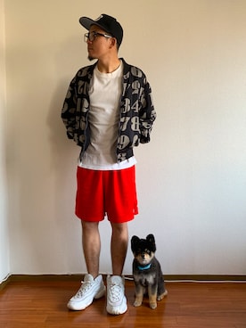 「アイテム（ナイロンジャケット）」を使った、シオマリアッチさん（メンズ・172cm・30代）の秋コーディネート