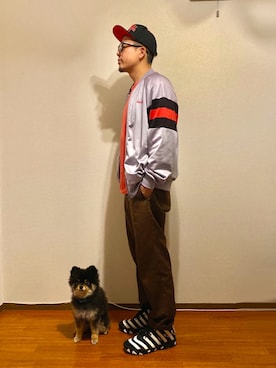 「アイテム（ジャージ）」を使った、シオマリアッチさん（メンズ・172cm・30代）の秋コーディネート