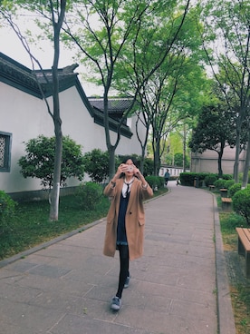 「CROSS（クロス）のアイテム」を使った、甏北さん（レディース・167cm）の秋コーディネート