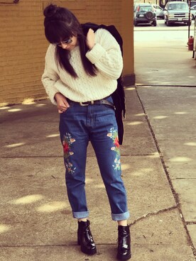 「asos（エイソス）のアイテム（その他アウター）」を使った、Kannetさん（レディース・155cm）の秋コーディネート