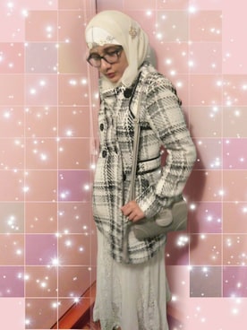 「skirt」｜「アイテム（チェスターコート）」を使った、Doa Jamalさん（レディース・153cm）の春コーディネート
