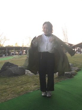 「BBQ」｜「アイテム（その他アウター）」を使った、ちとさん（レディース・153cm）の春コーディネート