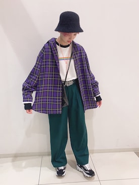 「WC（ダブル シー）のアイテム（スウェット）」を使った、nemu17さん（レディース・162cm）の秋コーディネート