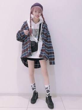 「WEGO（ウィゴー）のアイテム（その他アウター）」を使った、nemu17さん（レディース・162cm）の冬コーディネート