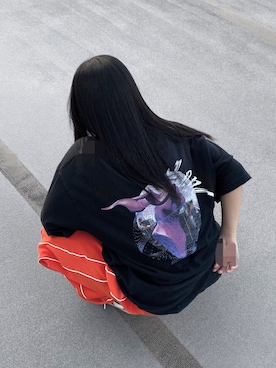 「M.Y.O.B（エム.ワイ.オー.ビー）のアイテム（トップス）」を使った、了さん（レディース・148cm）の夏コーディネート