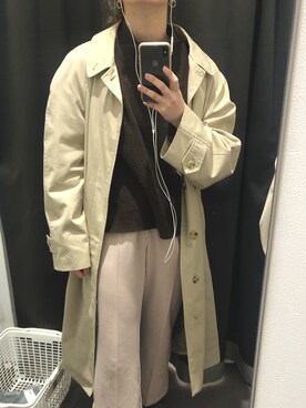 「united arrows」｜「アイテム（トレンチコート）」を使った、nanakoさん（レディース・163cm）の冬コーディネート