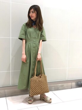 「ASZAKKA（アザッカ）のアイテム（バッグ）」を使った、yurikaさん（レディース・156cm）の春コーディネート