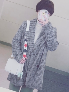 「SpRay（スプレイ）のアイテム（ジャケット/アウター、グレー系）」を使った、CHIHIROさん（レディース・148cm）の冬コーディネート