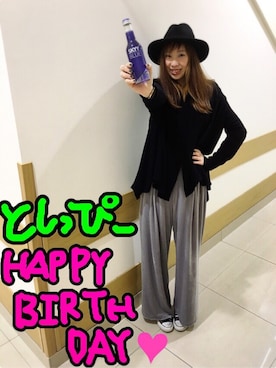 「ベロア」｜「アイテム（ラッピングキット）」を使った、まぃさん（レディース・164cm）の春コーディネート