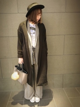 「グレンチェック」｜「アイテム（セットアップ）」を使った、まぃさん（レディース・164cm）の春コーディネート