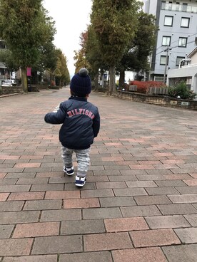 「アイテム（ブルゾン）」を使った、totaさん（キッズ・80cm）の冬コーディネート