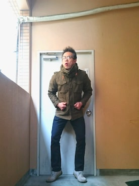 「アイテム（福袋/福箱、パープル系）」を使った、たかぶんごさん（メンズ・171cm）の冬コーディネート