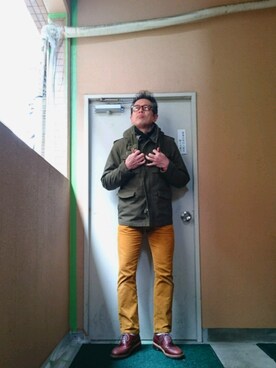 「アイテム（ラッピングキット、グリーン系）」を使った、たかぶんごさん（メンズ・171cm）の冬コーディネート