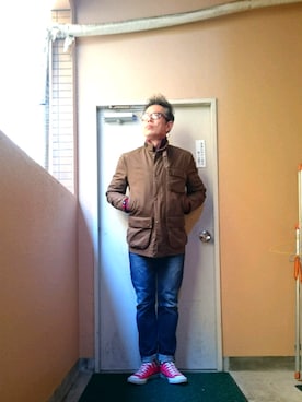 「Steven Alan（スティーブンアラン）のアイテム（その他アウター）」を使った、たかぶんごさん（メンズ・171cm）の冬コーディネート