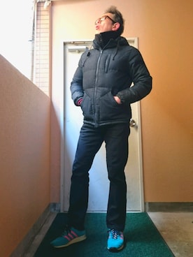 「アイテム（福袋/福箱、レッド系）」を使った、たかぶんごさん（メンズ・171cm）の冬コーディネート